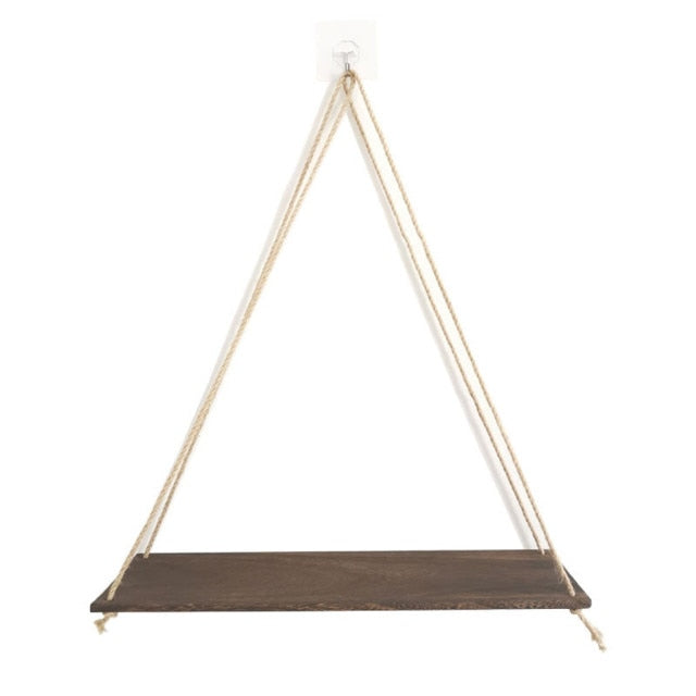 Wood Rope Floating Shelves