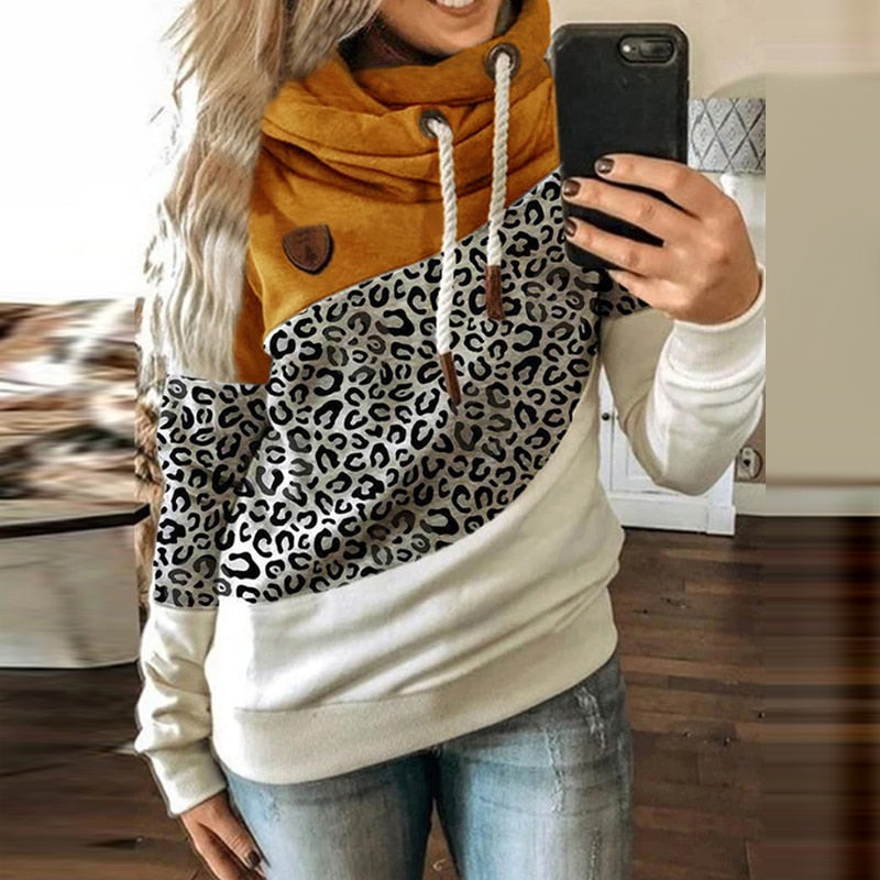 Leopard Hooded Sweatshirt