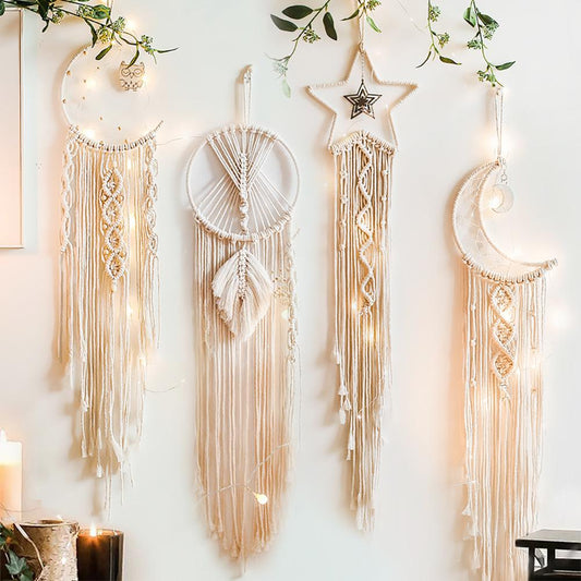 Boho Moon and Star Dream Catcher