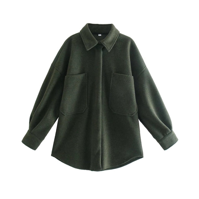 Oversized Solid-Colored Shacket